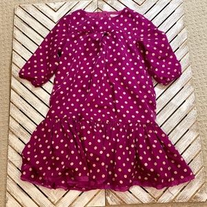 100% Silk Crewcuts Dress Girls M